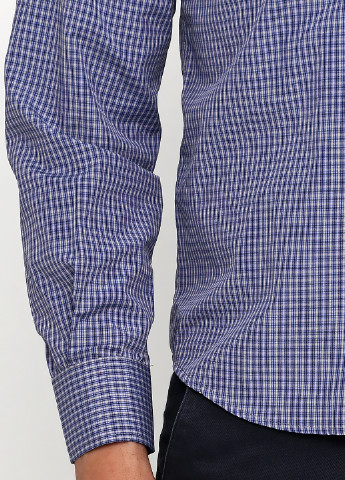Темно-синяя кэжуал рубашка в клетку Chapini с длинным рукавом