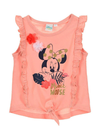 Персиковая летняя футболка Disney