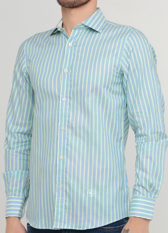Голубой кэжуал рубашка в полоску El Ganso
