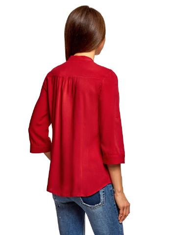 Красная демисезонная блуза Oodji