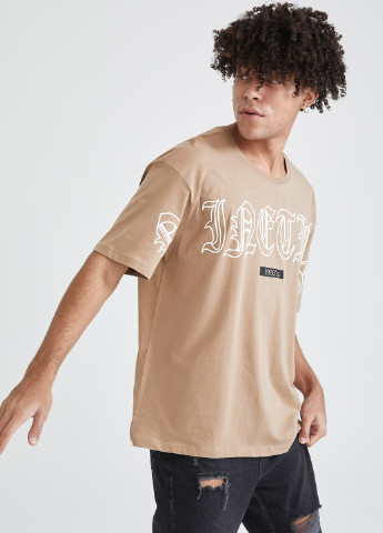 Песочная летняя футболка DeFacto