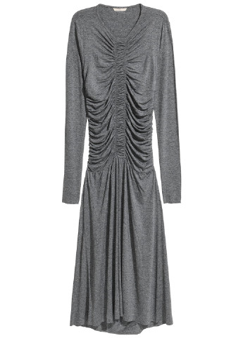 Темно-сіра кежуал сукня кльош H&M меланжева