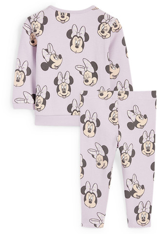 Сиреневый демисезонный костюм (свитшот, брюки) брючный C&A