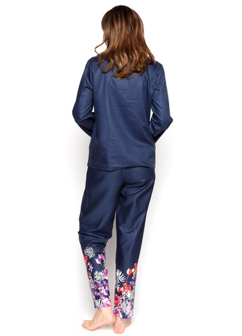 Темно-синяя всесезон пижама (рубашка, брюки) рубашка + брюки Nora Rose Jenna