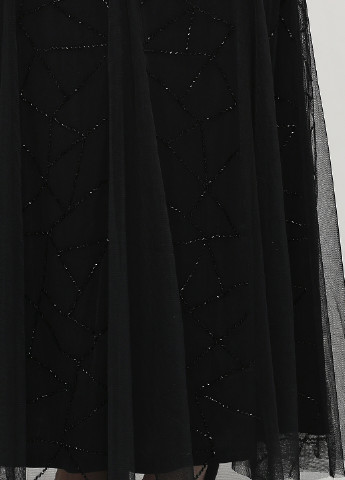 Черное вечернее платье в стиле ампир Heine однотонное