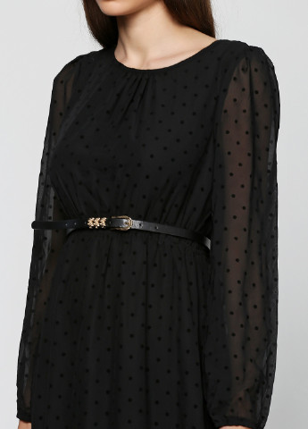 Черное кэжуал платье Uttam Boutique в горошек