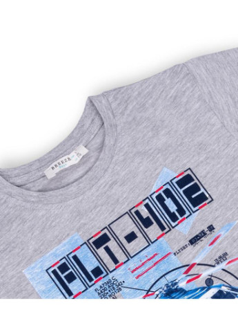 Синій літній костюм десткий з вертольотом (10970-134b-bluegray) Breeze