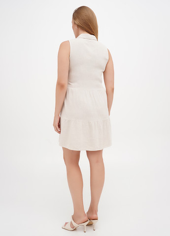 Бежевое кэжуал платье рубашка Stradivarius однотонное