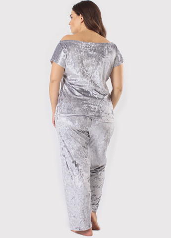Світло-сіра всесезон піжама (футболка, штани) футболка + штани Ghazel