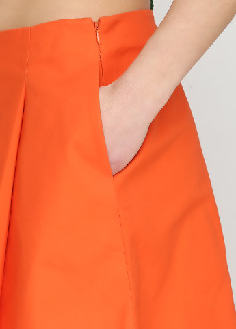 Оранжевая кэжуал однотонная юбка Ralph Lauren
