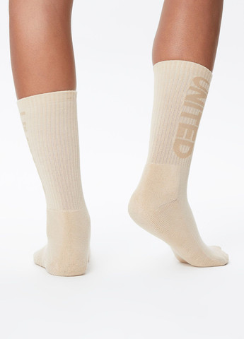 Бежеві шкарпетки (2 пари) UNITED4 логотипи (329038213)