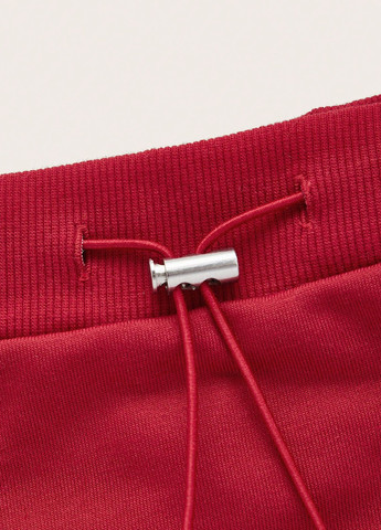 Красная кэжуал, спортивная однотонная юбка SHEIN а-силуэта (трапеция)