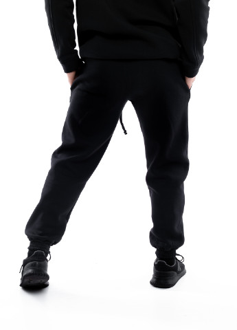 Черный зимний костюм теплый мужской на флисе oversize Intruder