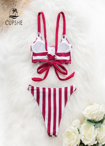 Червоний літній купальник CUPSHE