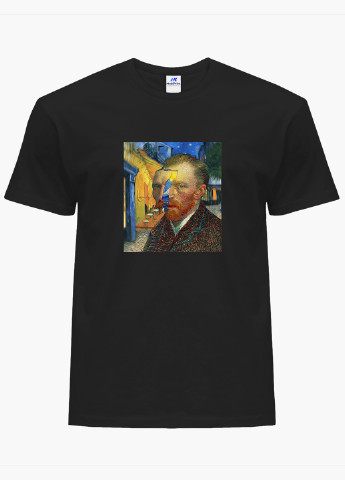 Черная футболка мужская винсент ван гог (vincent van gogh) (9223-2968-1) MobiPrint