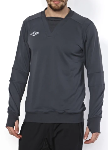 Темно-серый демисезонный спортивный лонгслив Umbro однотонный