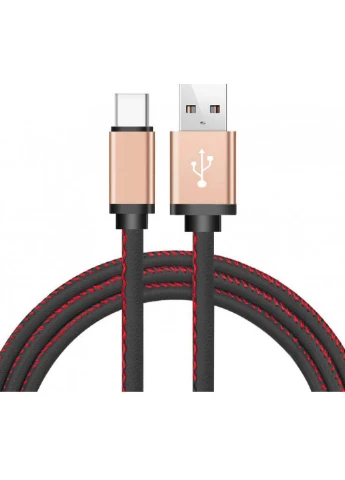 Дата кабель (SC-115a-BK) XoKo USB 2.0 AM to Type-C 1.0m leather black (239382819)