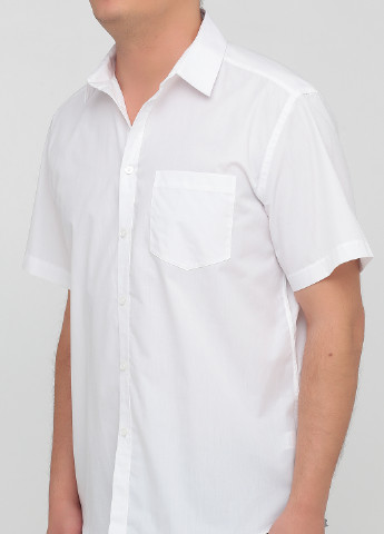 Белая кэжуал рубашка однотонная Taylor