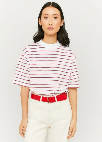 Футболка Tally Weijl Basic T-Shirts - KNITTED BASIC T-SHIRT - (229436189)