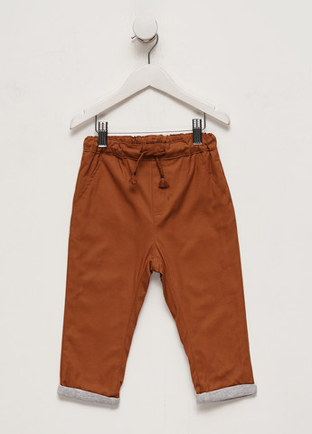 Горчичные кэжуал демисезонные брюки прямые H&M