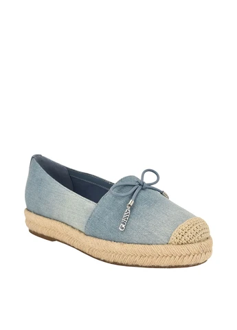 Блакитні еспадрільі Guess однотонний джут, логотип, бант (337650142)