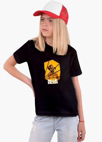 Чорна демісезонна футболка дитяча біллі айлиш (billie eilish) (9224-1216) MobiPrint