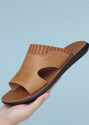 Коричневые кэжуал шлепанцы SHEIN