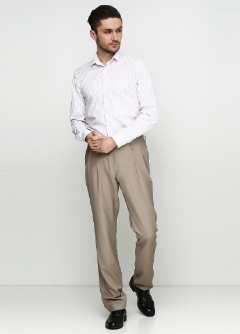 Бежевые классические демисезонные со средней талией брюки Ralph Lauren