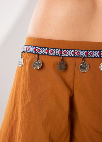 Гірчична кежуал сукня з відкритими плечима SHEIN однотонна