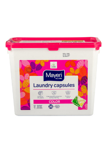 Гель-капсули для прання кольорових речей 36 прань Mayeri (231229308)