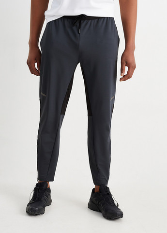 Темно-серые спортивные демисезонные зауженные брюки C&A