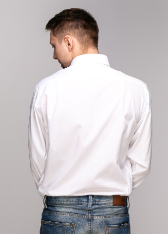 Белая кэжуал рубашка однотонная Brianze