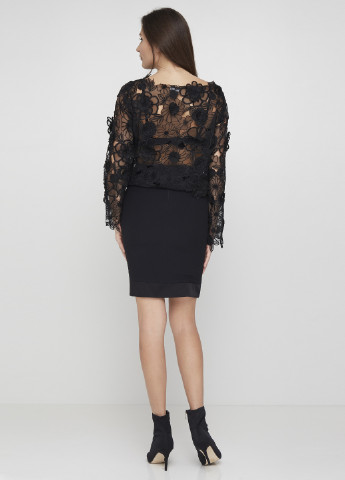 Черная однотонная юбка Versace Collection