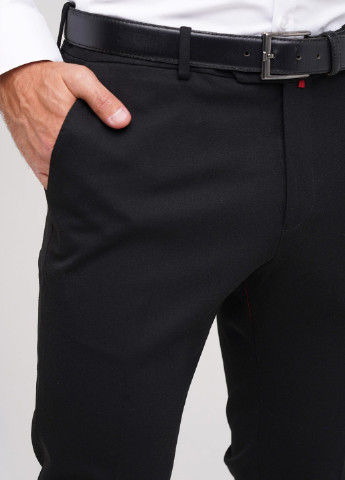 Черные классические демисезонные зауженные брюки Trend Collection