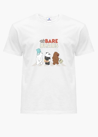 Белая демисезонная футболка детская вся правда о медведях (we bare bears) белый (9224-2666) 110 см MobiPrint