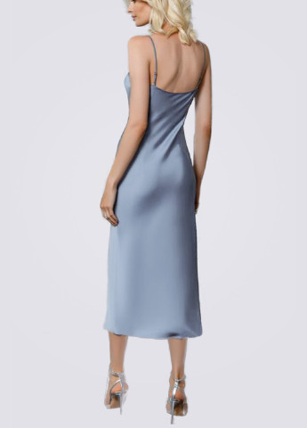 Блакитна кежуал сукня комбінація es.design ss2003.4 блакитна сукня-комбінація Эгостиль однотонна