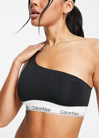 Чорний топ бюстгальтер Calvin Klein без кісточок трикотаж, бавовна