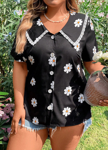 Чорна блуза SHEIN