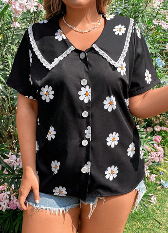 Чорна блуза SHEIN