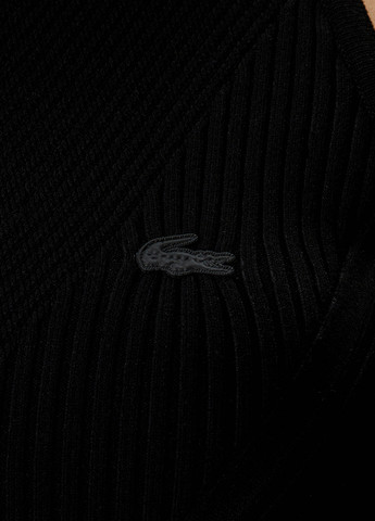 Черное кэжуал платье силуэтная Lacoste однотонное