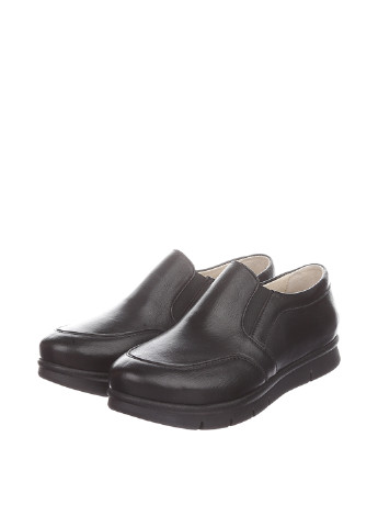 Черные женские классические туфли без каблука украинские - фото