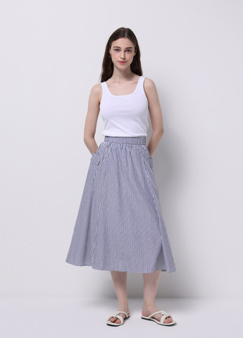 Темно-синяя кэжуал в полоску юбка Colin's клешированная