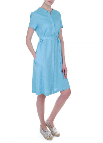 Блакитна кежуал плаття, сукня Trussardi Jeans однотонна
