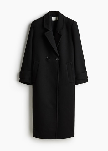 Чорне демісезонне Пальто двобортне H&M