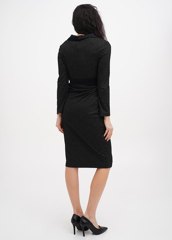 Черное вечернее платье футляр Babylon однотонное