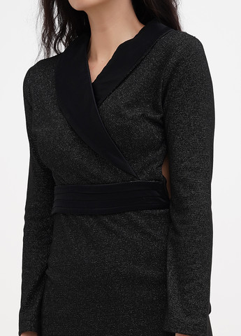 Черное вечернее платье футляр Babylon однотонное