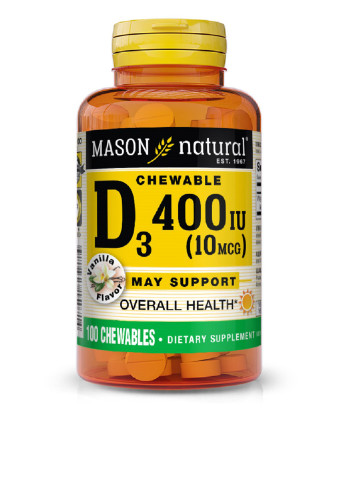 Вітамін D3 400 ME (100 табл.) Mason Natural (251206572)