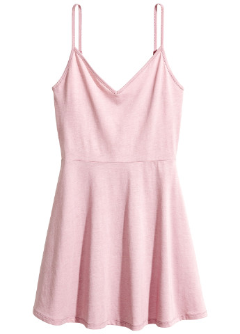Рожева кежуал сукня а-силует H&M однотонна