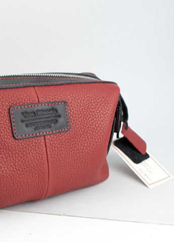 Косметичка жіноча велика шкіряна 064 R-B червоно-чорна Tom Stone (253447175)