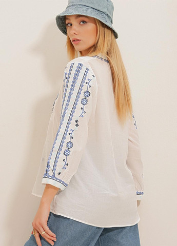 Белая блуза Trend Alacati Stili